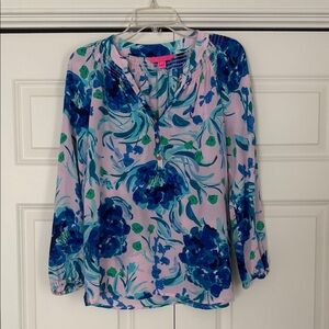 Lilly Pulitzer Elsa Floral Blouse